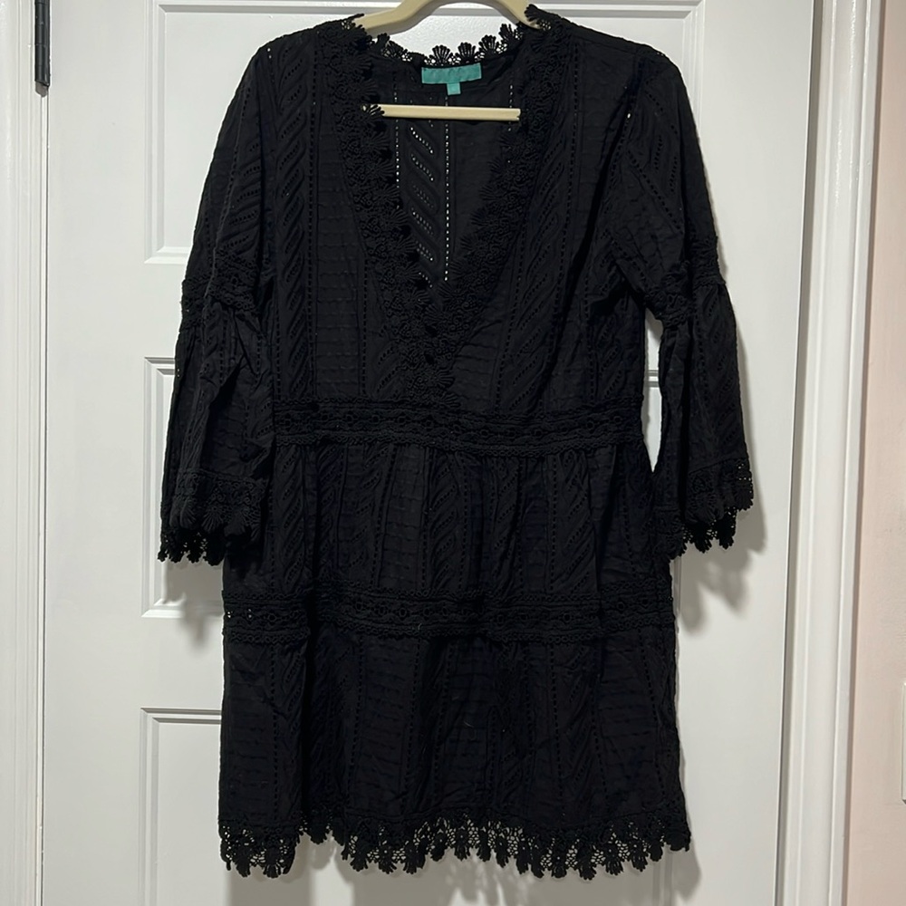 Melissa Odabash Victoria Black Kaftan Cover up